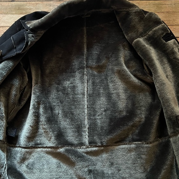 London Fog Suede  Faux Sherling Sz L - Picture 3 of 5